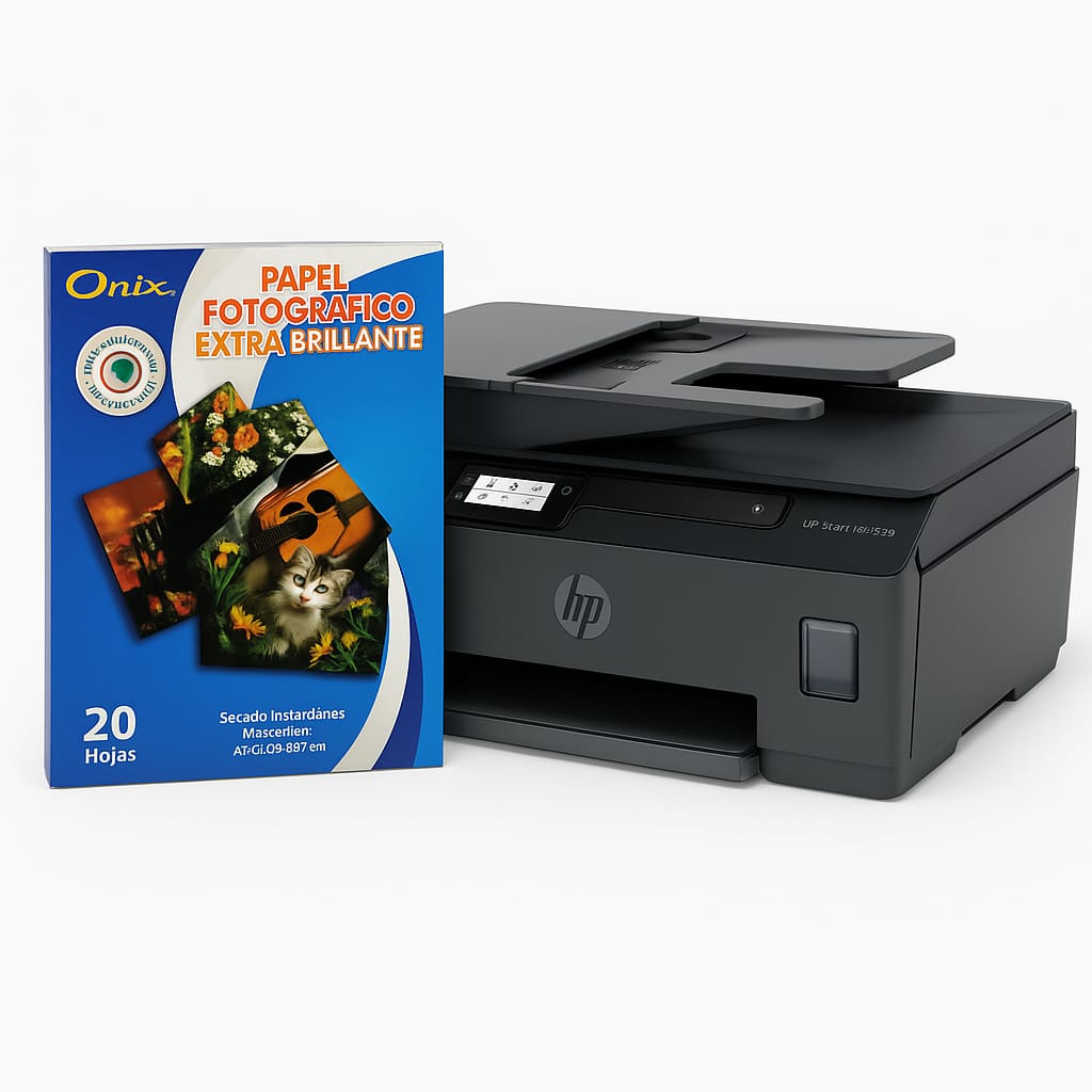 Impresora Multifuncional Hp 530 wifi Negra + Papel Fotográfico 