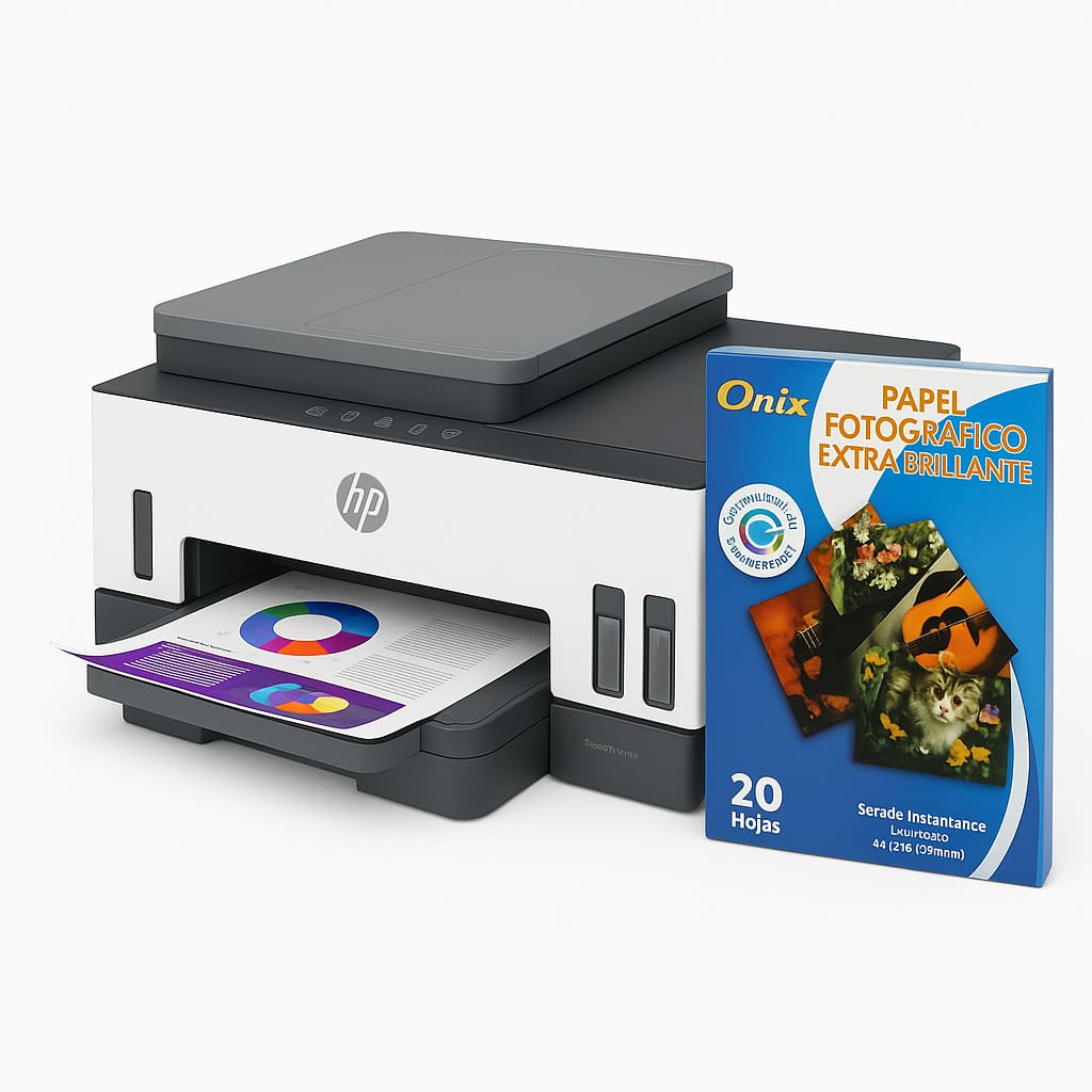 Impresora Multifuncional Hp 790 Wifi Blanca + Resma Papel Fotográfico