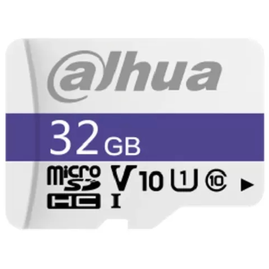 Tarjeta De Memoria MicroSD Dahua 32GB SDHC; DHI-TF-C100/32GB; Clase 10/U1/V1O; Lectura 90mb/s Escritura 15mb/s; Garantía 7 Años