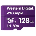 Tarjeta De Memoria Micro SD Western Digital Purple 128GB Para Cámaras De Seguridad  Grabación 24/7
