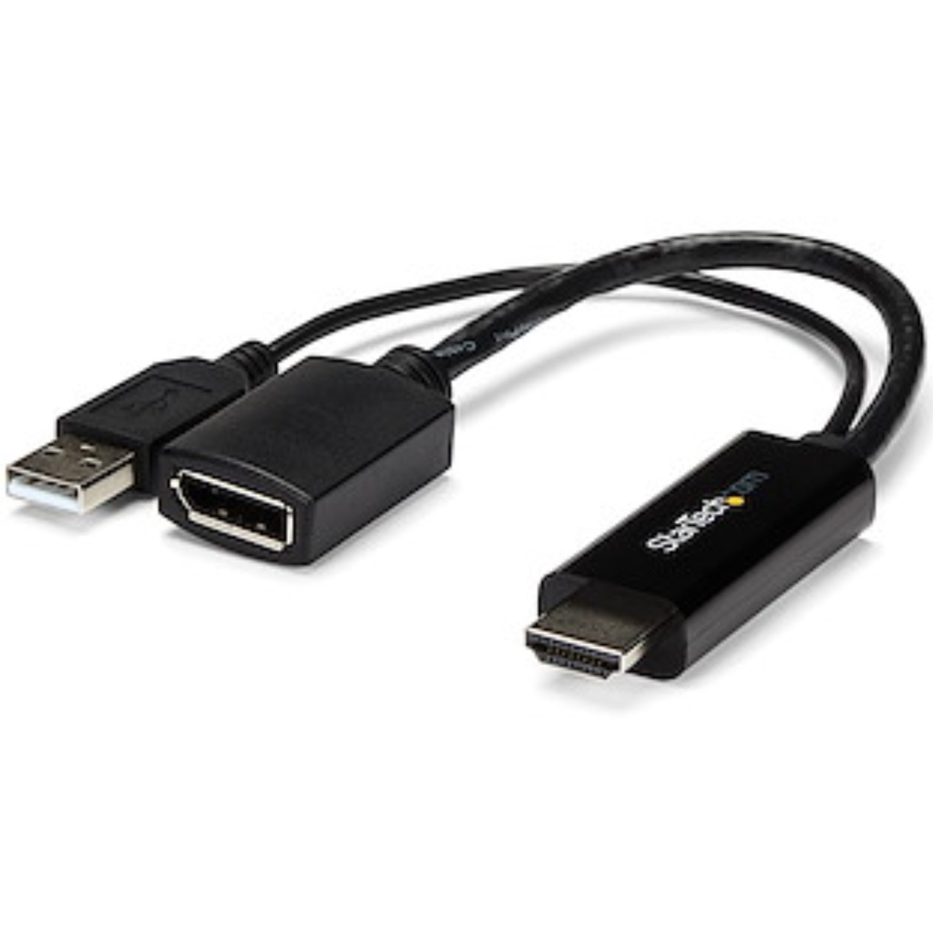 Adaptador StarTech Activo HDMI Macho A DisplayPort Hembra 4K Alimentado Por USB, Extensión Cable USB Macho/Hembra De 60 Cms Garantía 2 Años