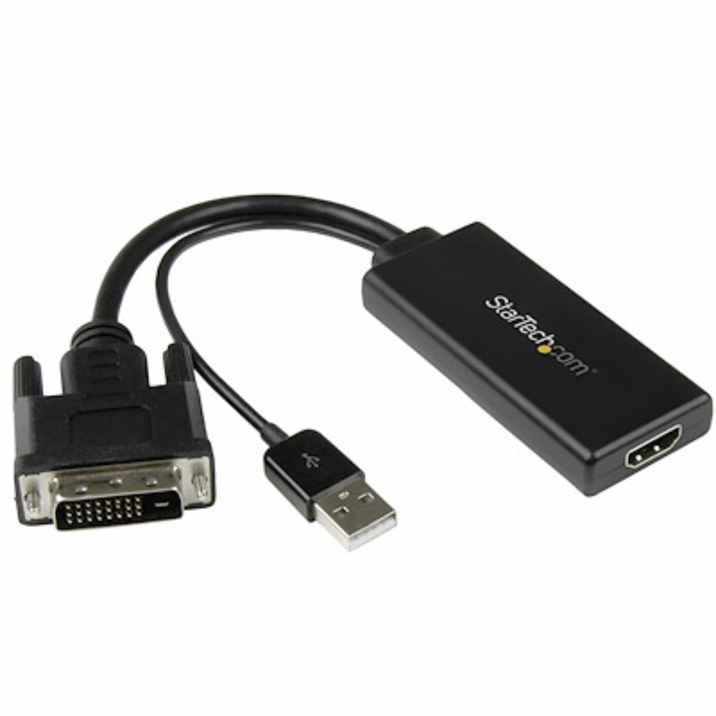 Adaptador De Video StarTech DVI-D A HDMI Con Alimentación USB-A Y Audio Garantía 3 Años