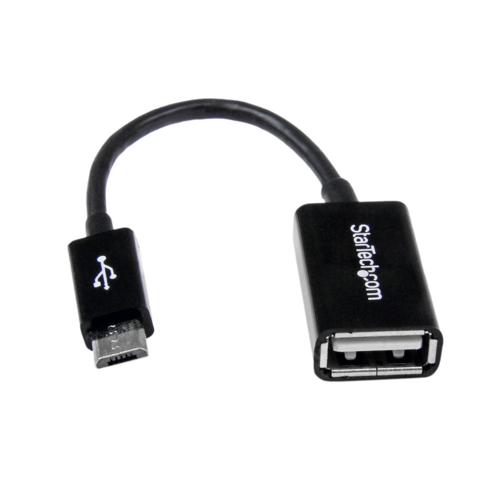 Cable Adaptador StarTech Micro USB-B Macho A USB-A Hembra, Cable De 12 Cms, Garantía De Por Vida