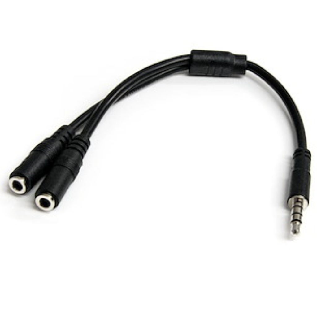 Adaptador StarTech Divisor Mini-Jack 3,5 Mm Macho A 2x Hembra