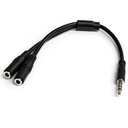 Adaptador StarTech Divisor Mini-Jack 3,5 Mm Macho A 2x Hembra