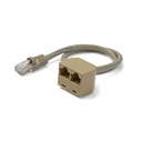 Cable Adaptador StarTech Divisor RJ45 2 a 1 Hembra a Macho para Ethernet