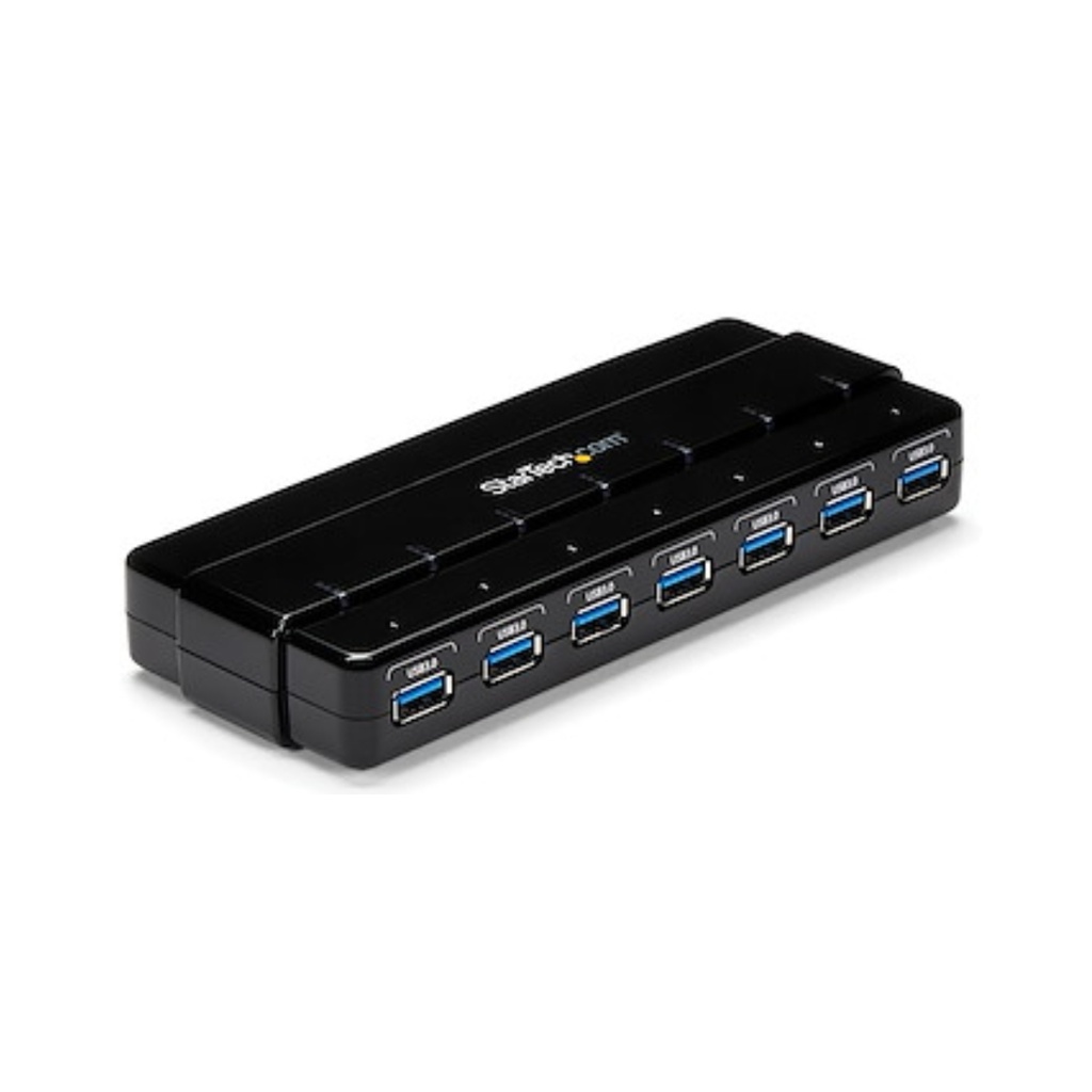 HUB USB-A StarTech 3.0 De 7 Puertos USB-A 3.0 Con cable, 1 - USB B 3.2, Incluye 1 Adaptador Universal De Alimentación