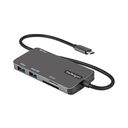 Adaptador StarTech USB-C a HDMI 4K + PD 100W + Hub USB Negro