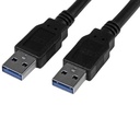 Cable StarTech USB 3.0 (5Gbps)-A a A-Macho/Macho, De 3 Metros Garantía De Por Vida