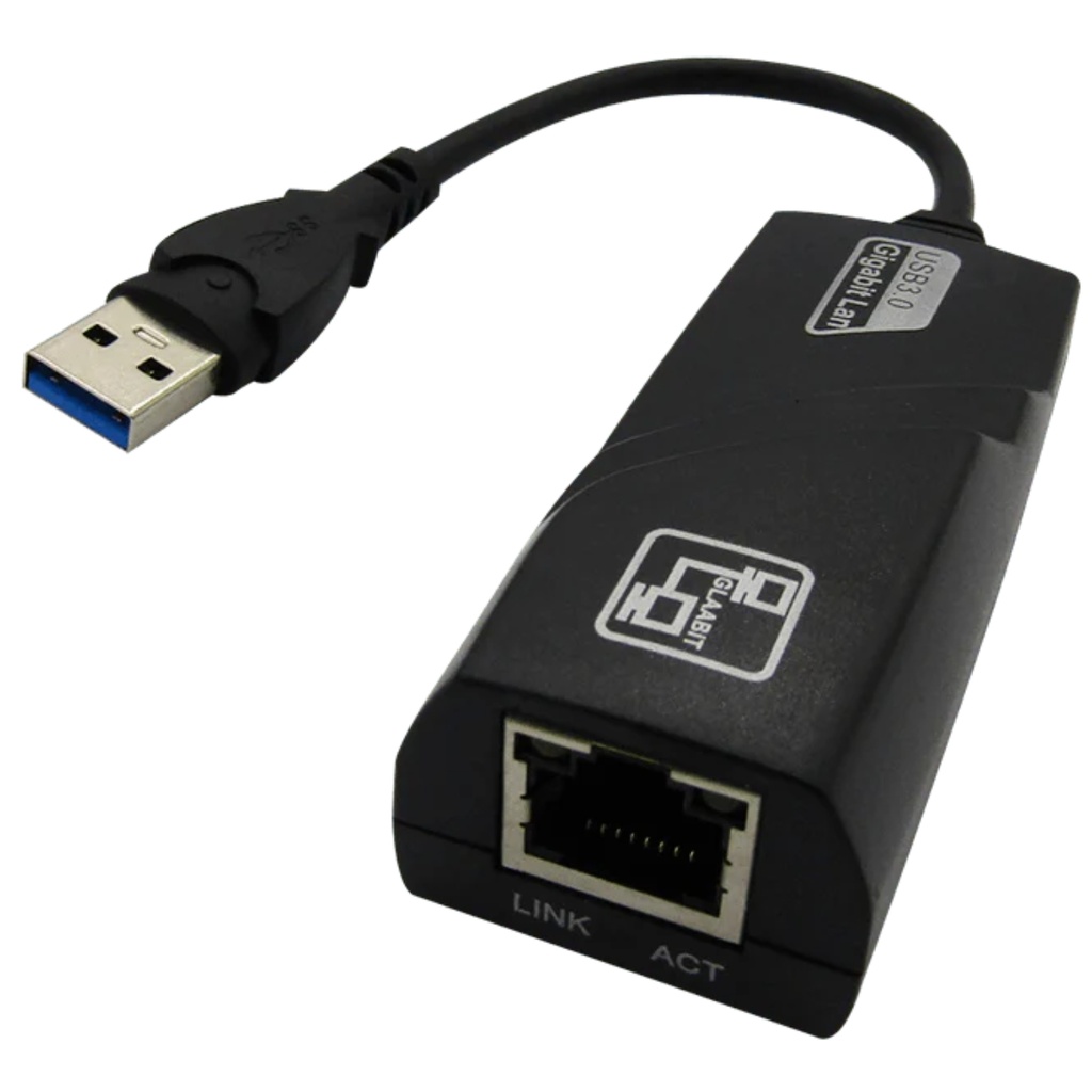 Convertidor XUE USB 3.0 A RED GIGABIT 10/100/1000 RJ45 Negro