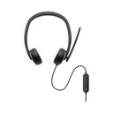 Audífonos Dell De Diadema WH3024 Con Cable Color Negro 