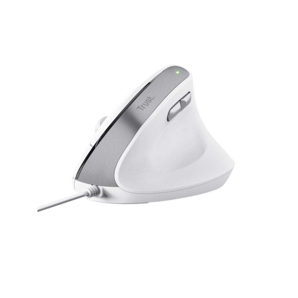 Mouse Trust Bayo II alámbrico Diseño Vertical Blanco