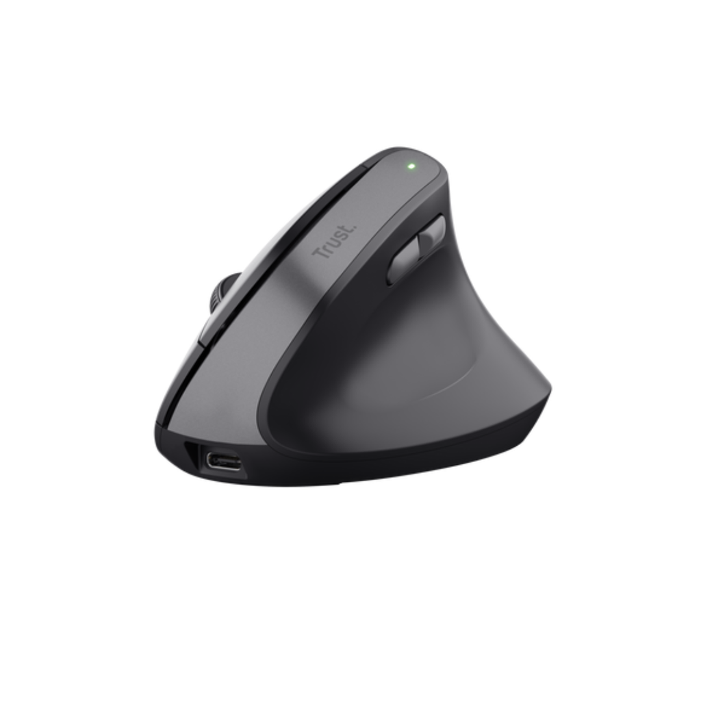 Mouse Trust Bayo II Inalámbrico Vertical Ergo Negro
