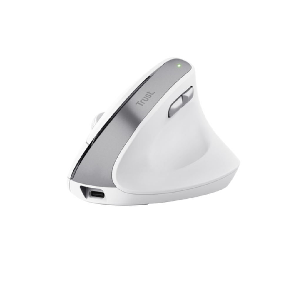 Mouse Trust Bayo II Inalámbrico Diseño Vertical Blanco