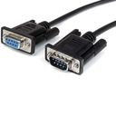 Cable StarTech Extensión Serial RS232 DB9 Macho a Hembra 2 m