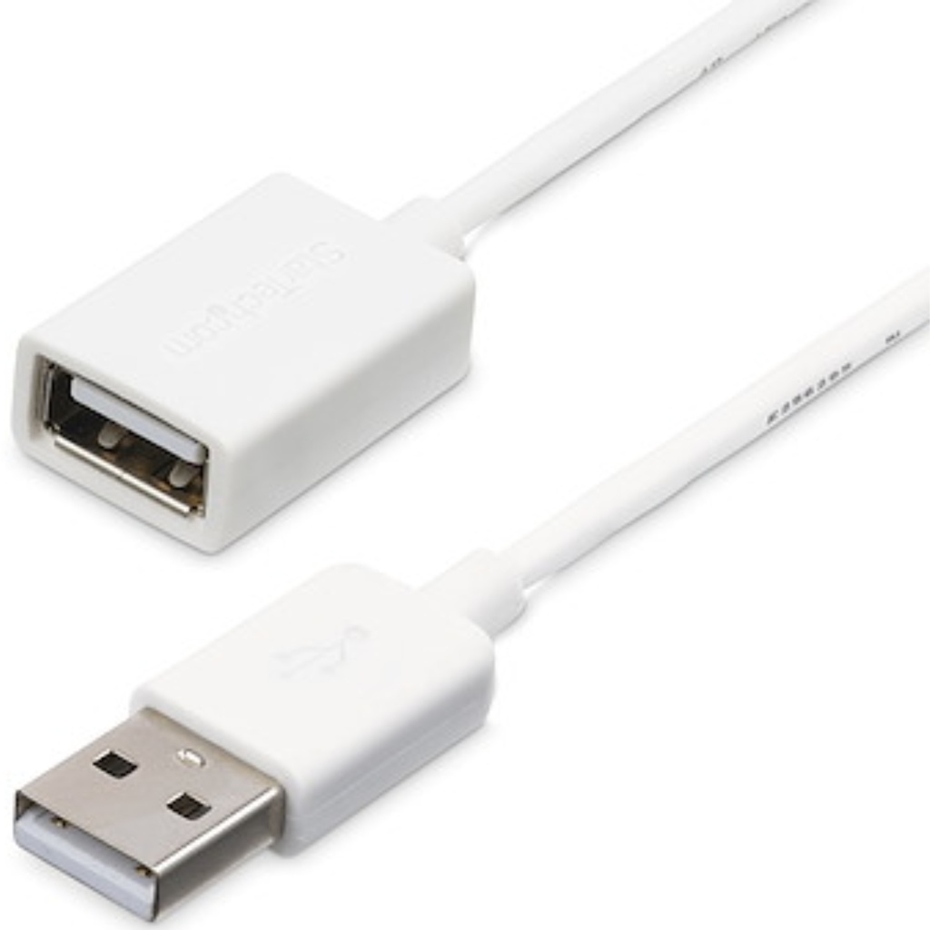 Cable StarTech Extensor USB-A 2.0 Macho/Hembra, Color Blanco, 3 mts Garantía De Por Vida