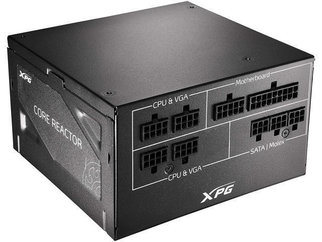 XPG CORE REACTOR II VE, Negro, 80+ Gold, Full Modular, 750W, ATX 24x1, EPS 8x2, PCIE (6+2)x3, MOLEXx2, 12VHPWRx1, SATAx6, Condensador TW, 7 Años de Garantía