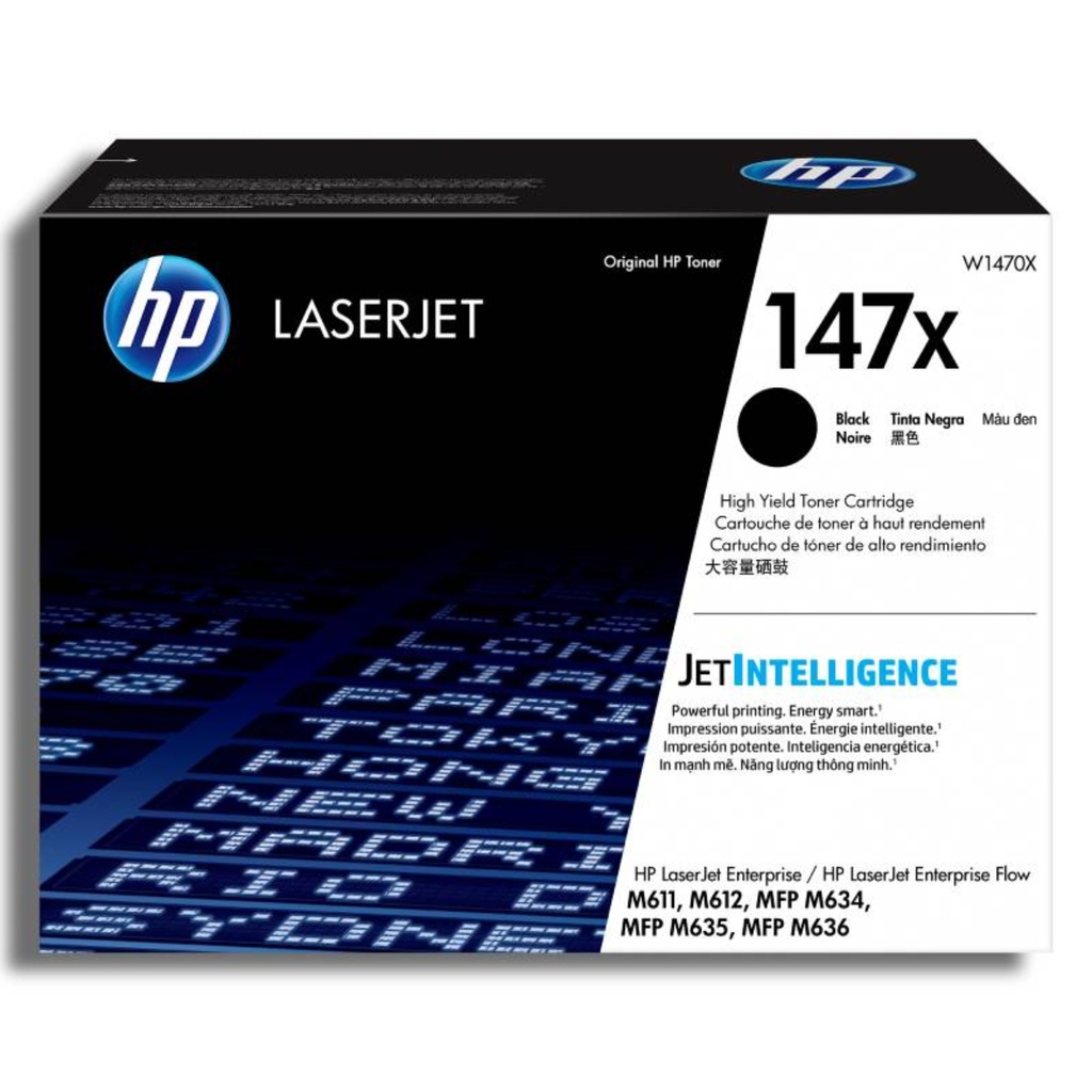 Cartucho Original De Tóner HP 147X De Alto Rendimiento, 25.200 Páginas Negro