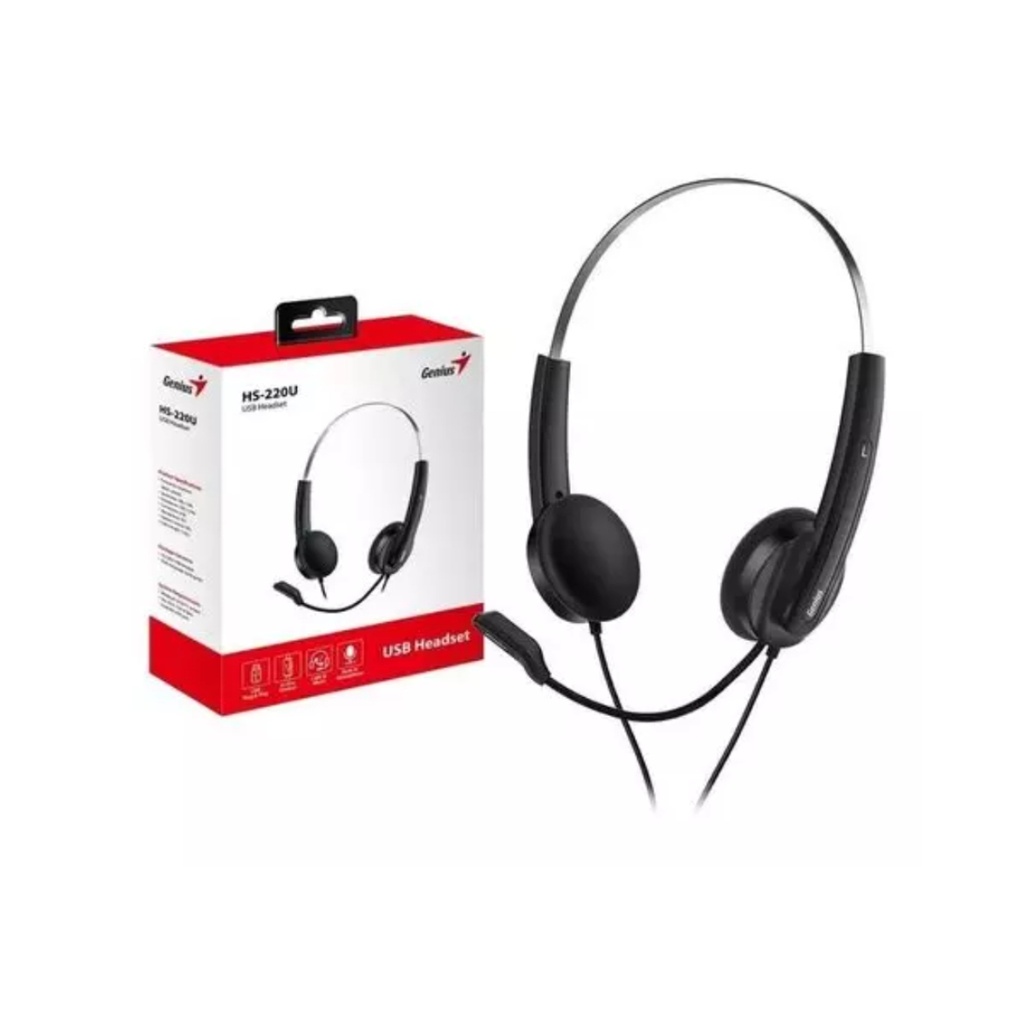 Diadema Genius USD HS-220U Con Micrófono y Conexión USB