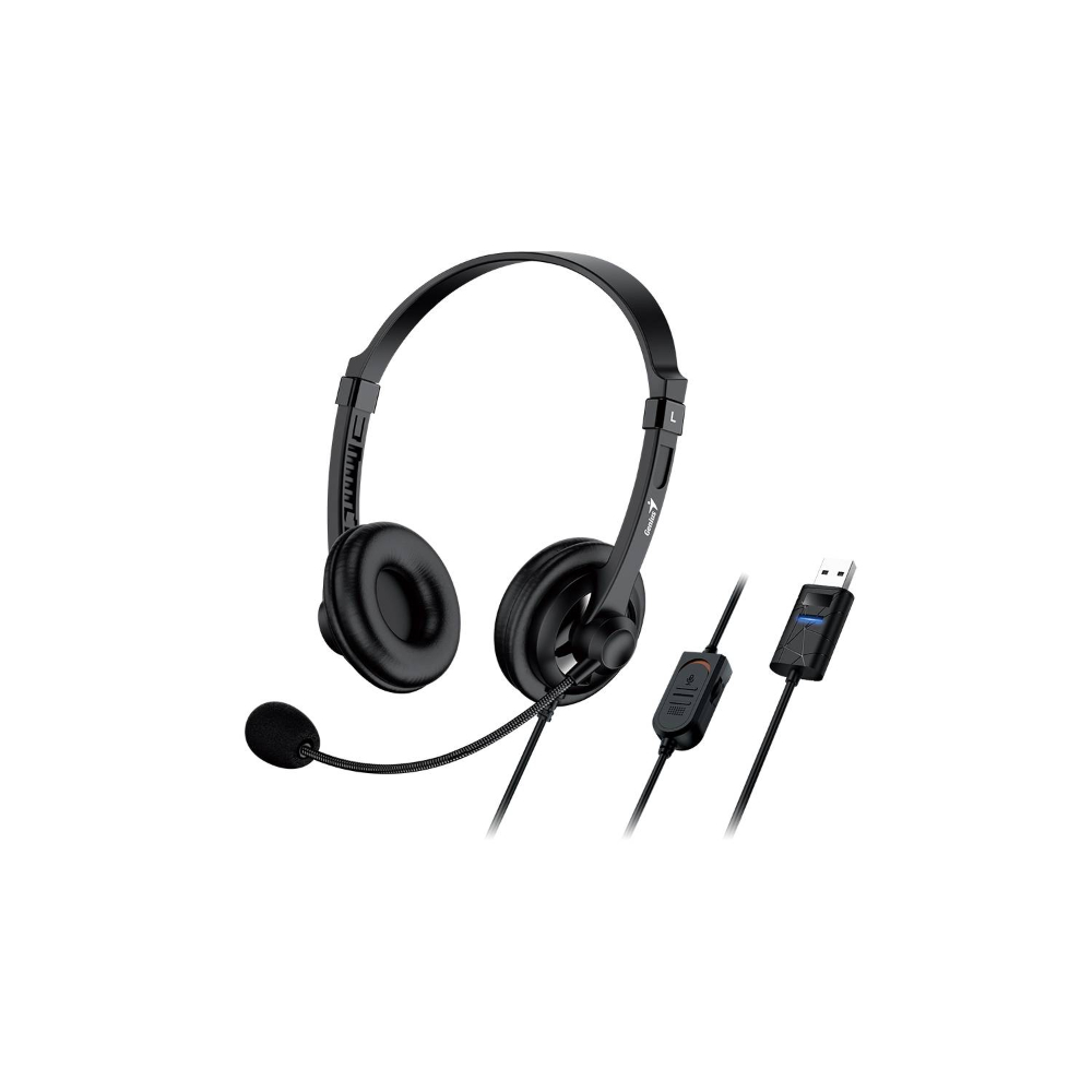 Audífonos de Diadema Genius HS-230U USB con Cancelación de Ruido