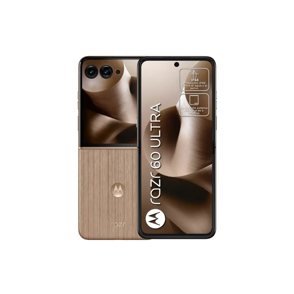 Celular Motorola Moto Razr 60 Ultra Madera, 16GB RAM y 1TB Memoria Interna 