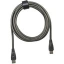 Cable XUE USB-C A USB-C 65W 6A 2M BRAIDED LAPTOP Garantía 1 Año Gris
