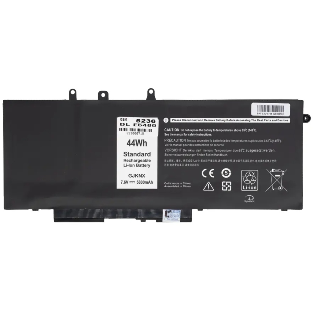 Batería Genérica OEM Para Portátil Dell Latitude E5480 De Larga Duración