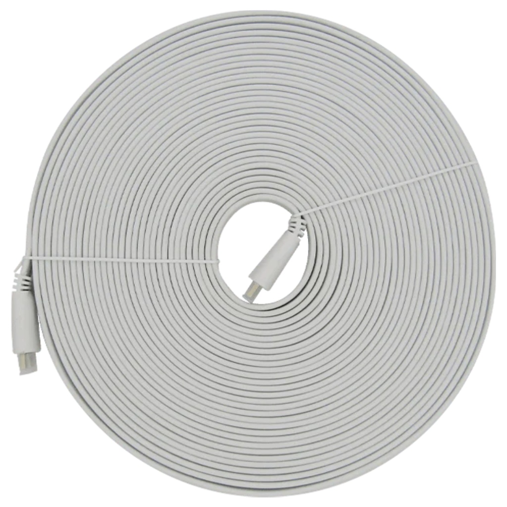 Cable Xue HDMI Plano 4K 2160P V2.0 15M ARC 18Gbps 19+1 Garantía 1 Año Blanco