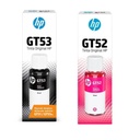 Kit Botellas De Tinta Hp Original Gt53 Negro + Gt52 Magenta 