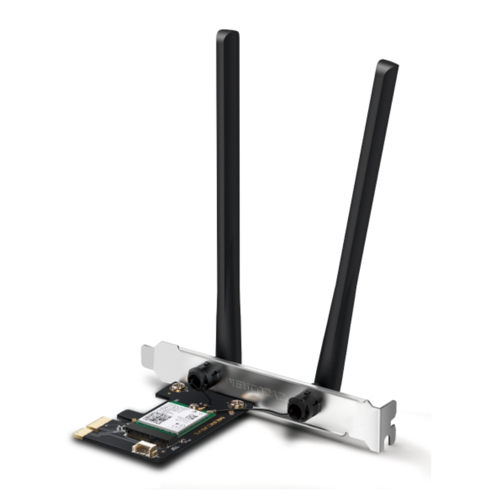 Adaptador De Red Mercusys PCIe AX3000 Wi-Fi 6 Bluetooth 5.2 Color Negro