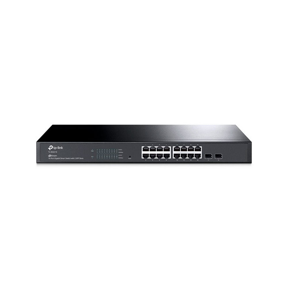 Switch TP-LINK SMB Inteligente JetStream Gigabit 16 Puertos Color Negro 