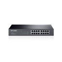 Switch TP-LINK No Administrable Con Base De Montaje Para Escritorio De 16 Puertos Gigabit Color Negro