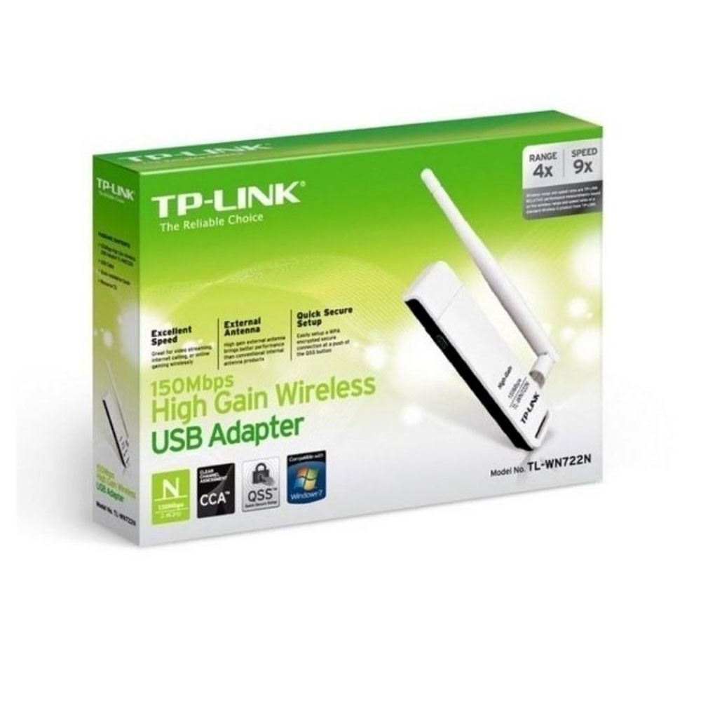 Adaptador De Red TP-LINK UB N1500Mbps 2.4 Ghz 1 Antena Externa Desmontable Blanco