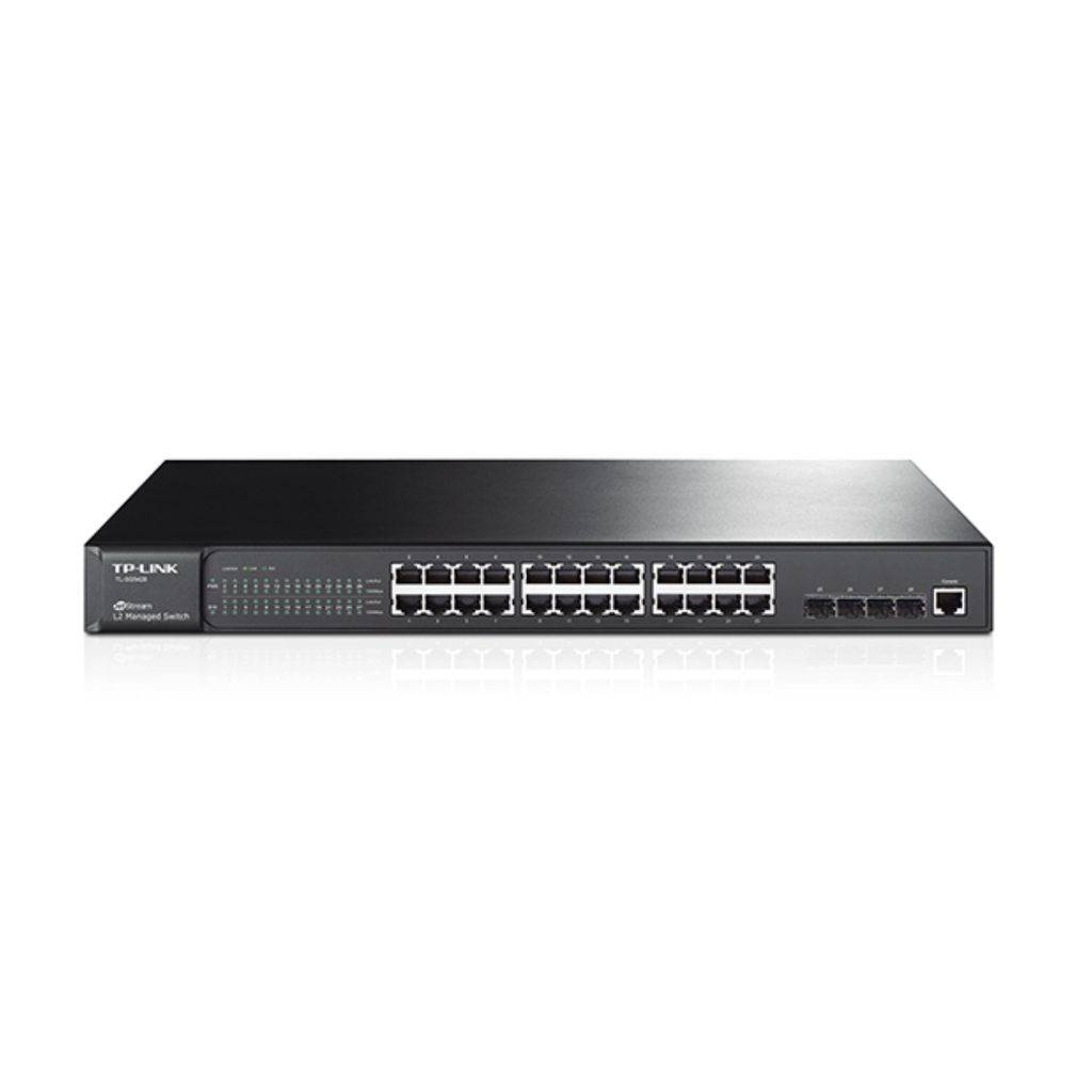 Switch Administrable TP-Link JetStream 24 Puertos Gigabit L2+ con 4 SFP 