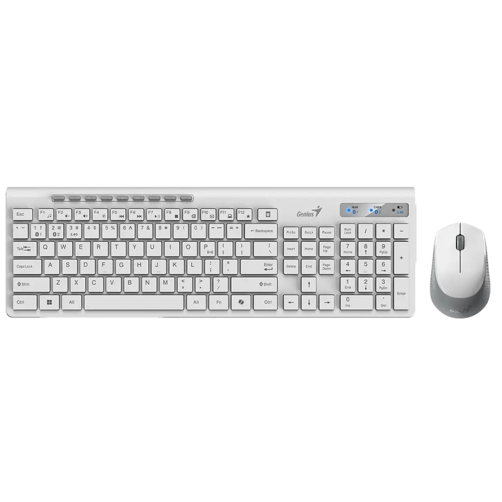 Combo Inalámbrico Genius Teclado Y Mouse SlimStar 8230 Color Blanco 