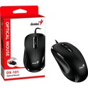  Mouse Alámbrico Genius Óptico USB DX-101 Negro