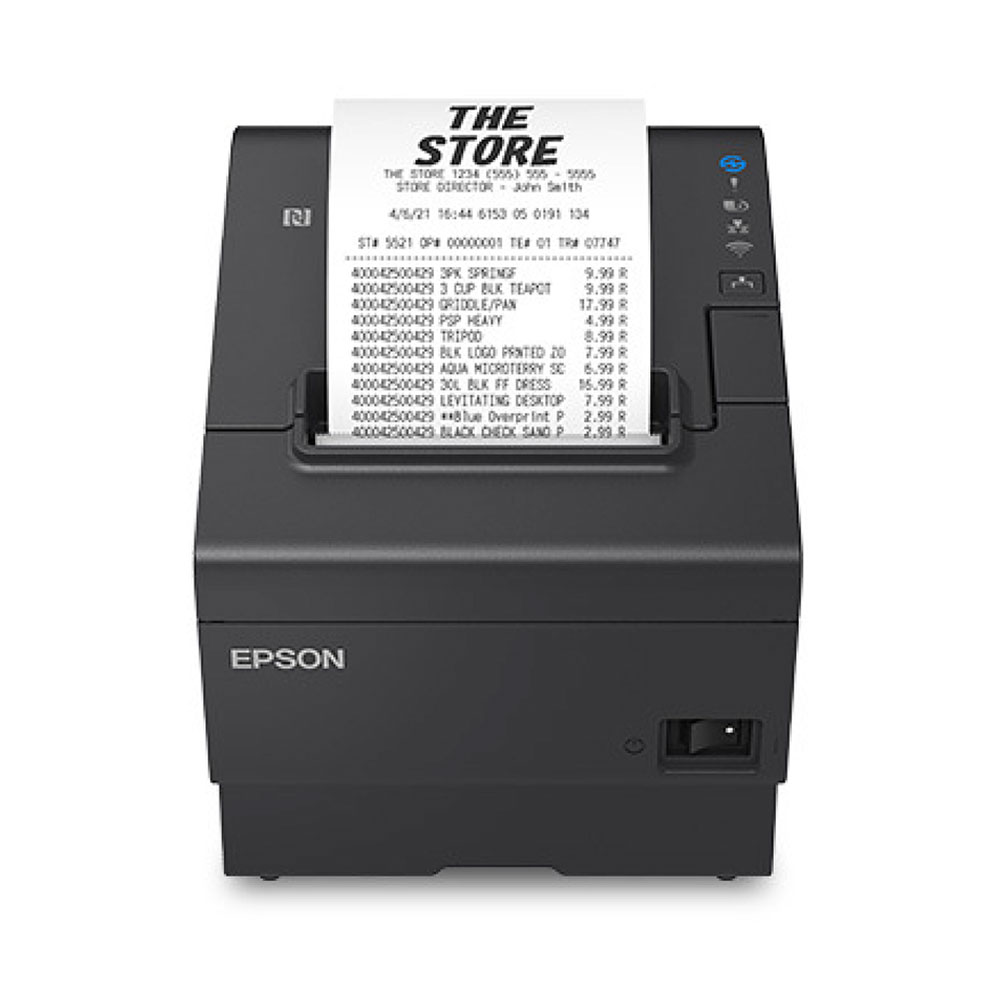 Impresora POS Epson Térmica De Recibos TM-T88VII-012 Puertos USB+Ethernet+Serial, Autocortador, 80mm/58mm, 500mm/s Color Negro 