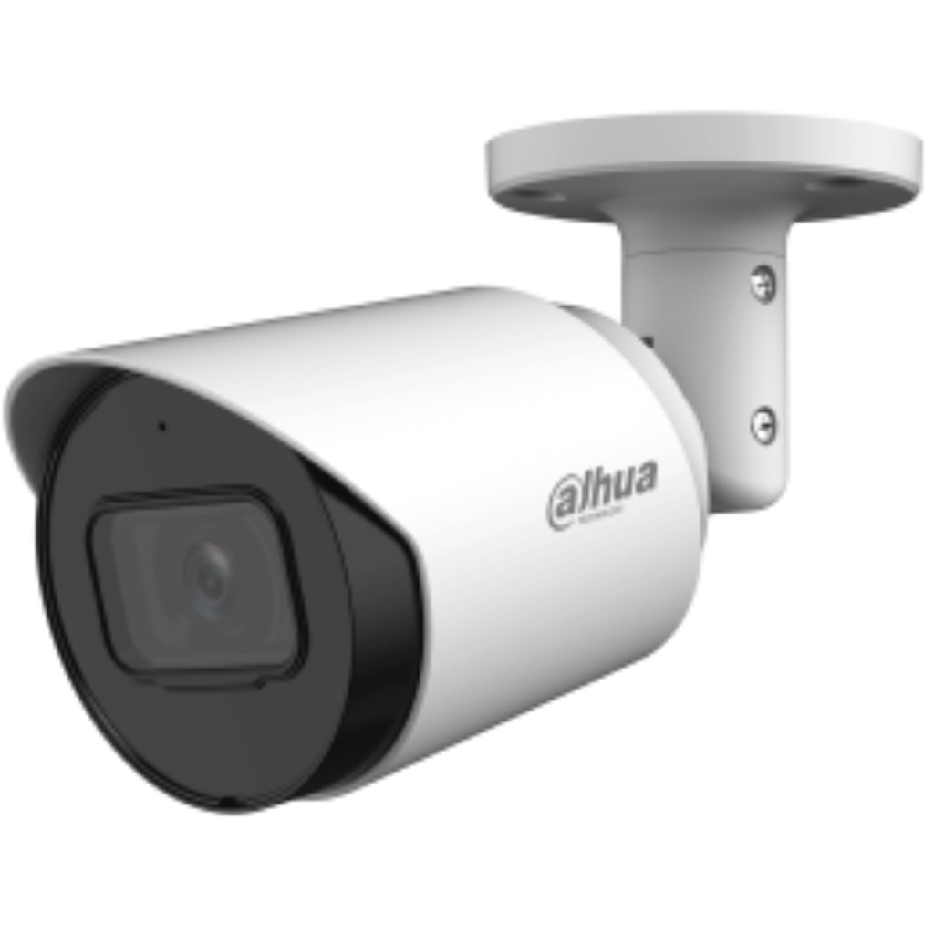 Cámara Dahua De Seguridad Bullet, 2MP, Lente Fijo 2,8mm, 4 En 1 CVI/TVI/AHD/CVBS), Metal, IR30m, IP67, 12VDC,Color Blanco