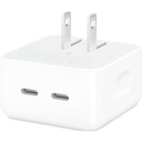 Adaptador De Corriente Apple 35W Dual USB-C Compacto Color Blanco
