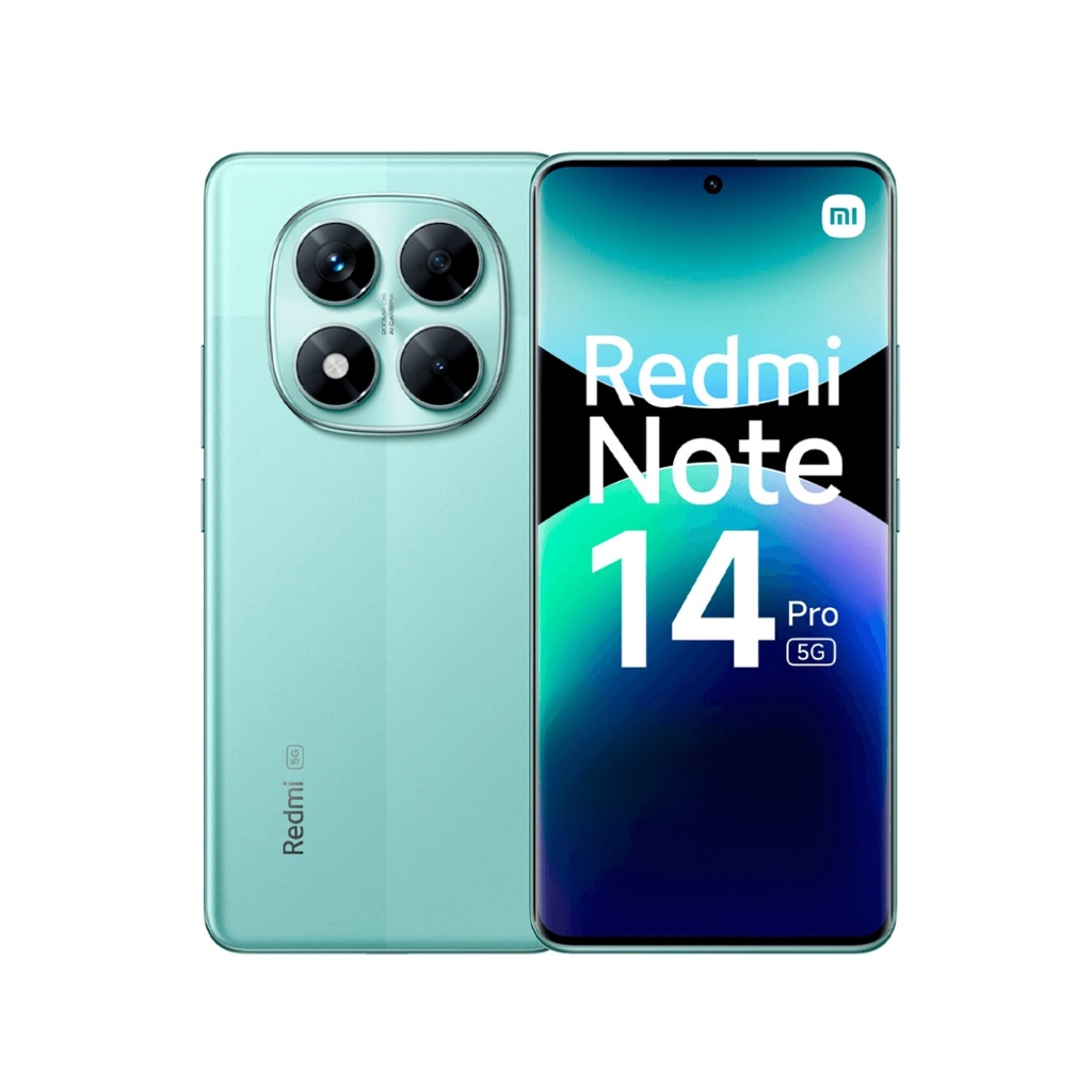 Celular Xiaomi Redmi Note 14 Pro 5G Coral Green, 8GB RAM y 256GB Almacenamiento Interno