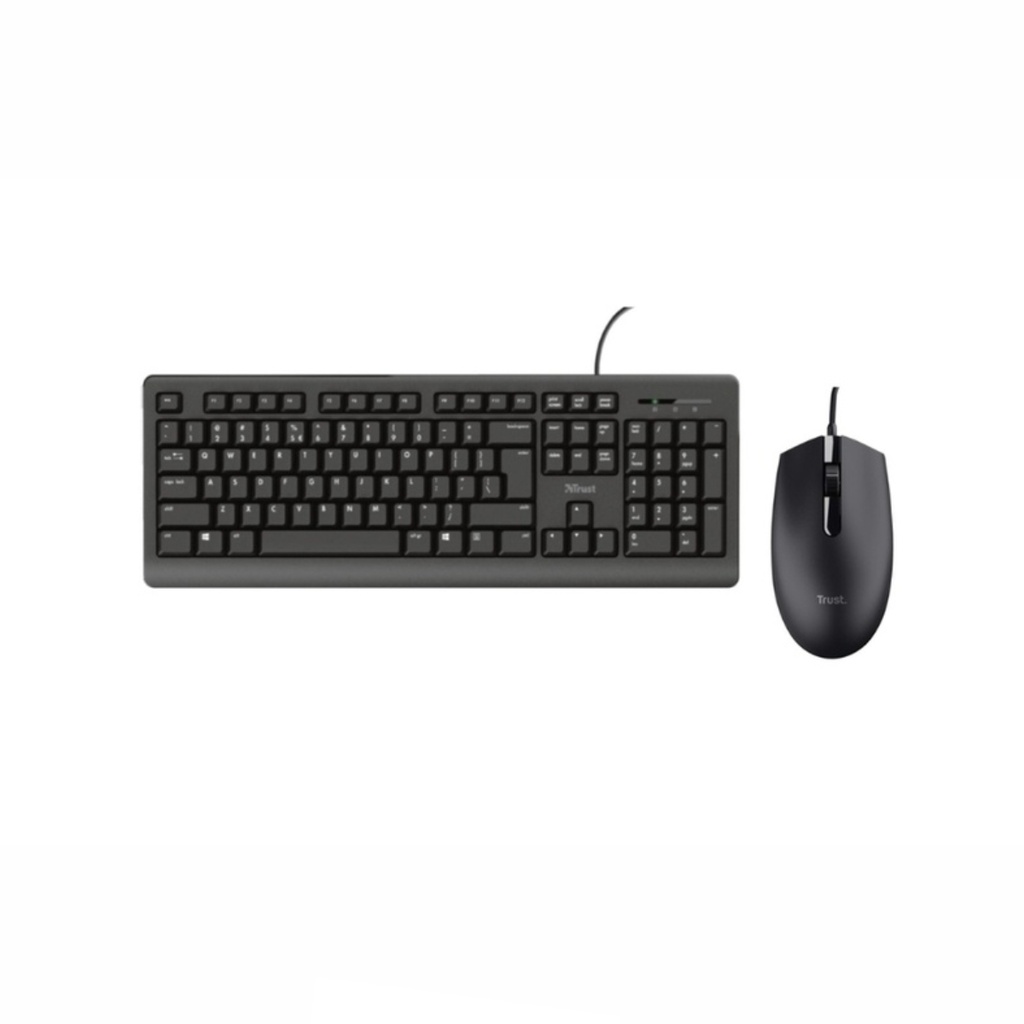 Mouse y Teclado Trust Alámbrico Negro