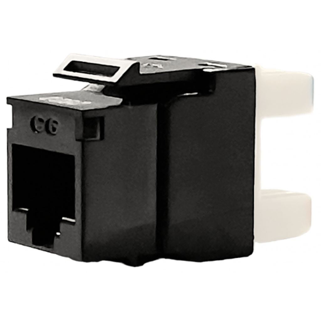 Jack Conector Hembra Furukawa Multilan Para RJ45 CAT6-180°/90° Color Negro