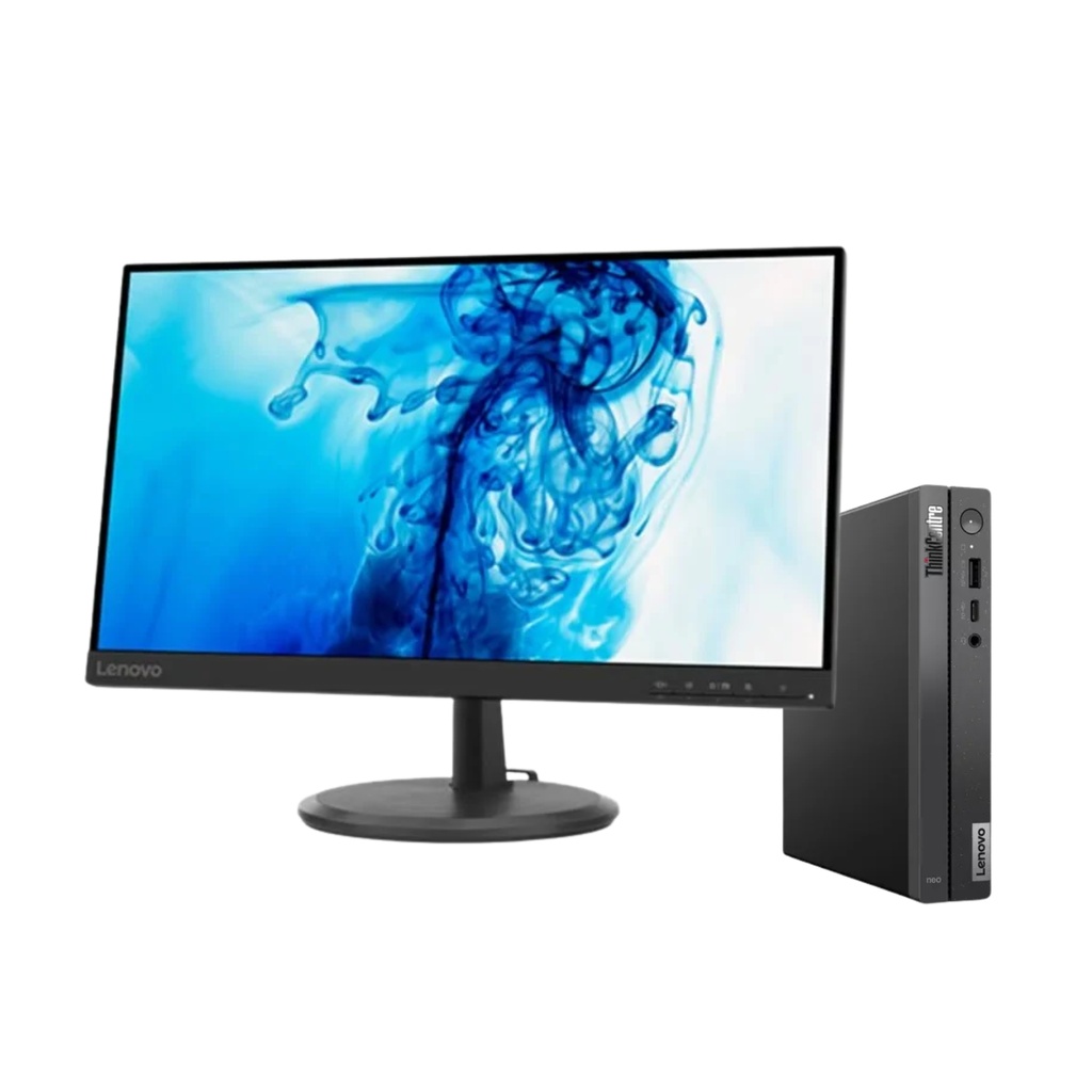 Mini PC Lenovo Neo 50Q i3 8/512 W11 Pro + Monitor 21.5 Pulgadas