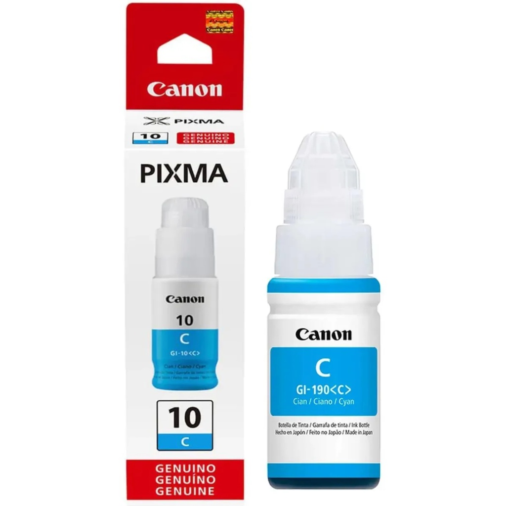 Botella De Tinta Canon GI-190 Cian (7.000 PAG) 
