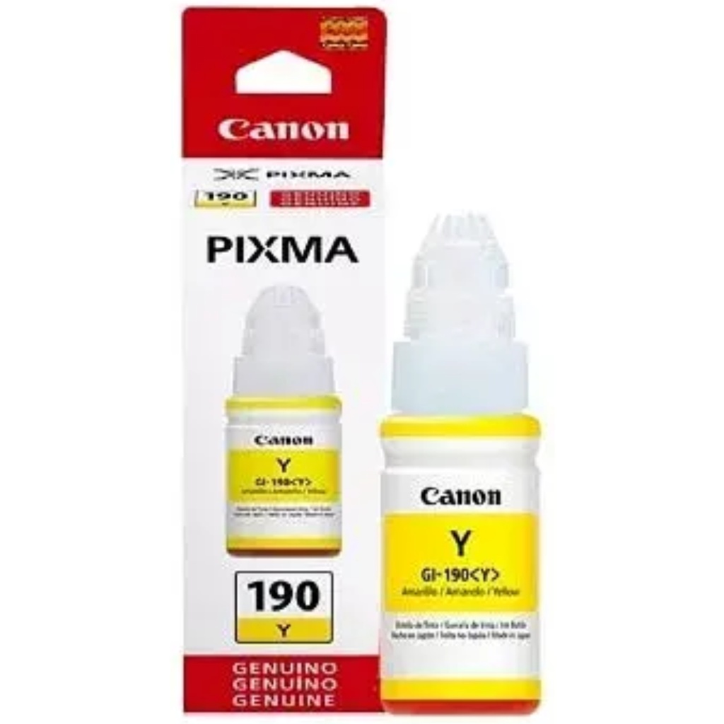 Botella De Tinta Canon GI-190 (7.000 PAG) Color Amarillo