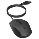 Mouse Alámbrico HP 150 Con Conexión USB Y Diseño Ambidiestro Negro