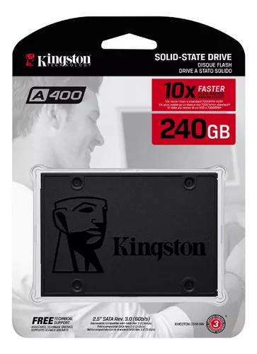 UNIDAD DE ESTADO SÓLIDO (SSD) KINGSTON NEGRA 240GB 2.5"