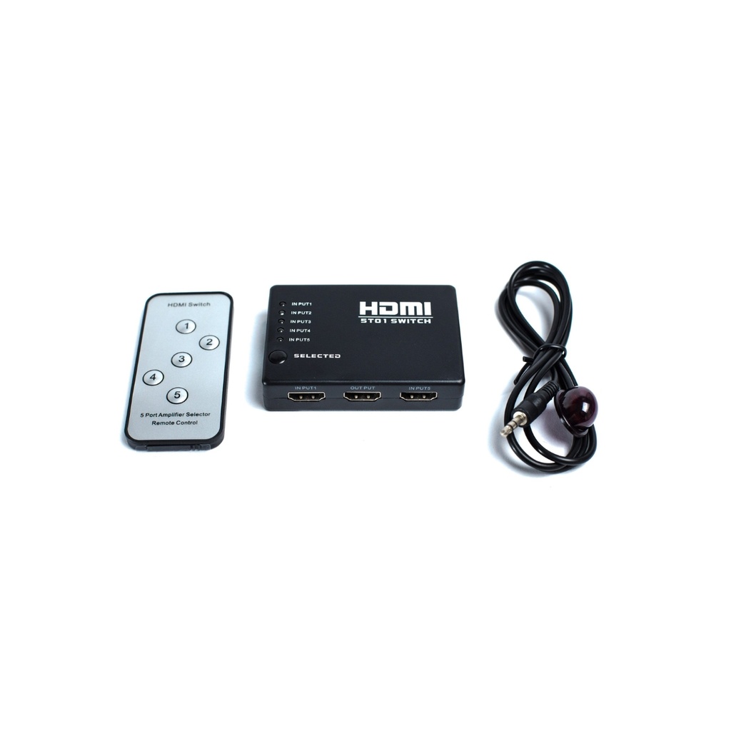 Switch HDMI 1X5 con Control FULL HD Homologado