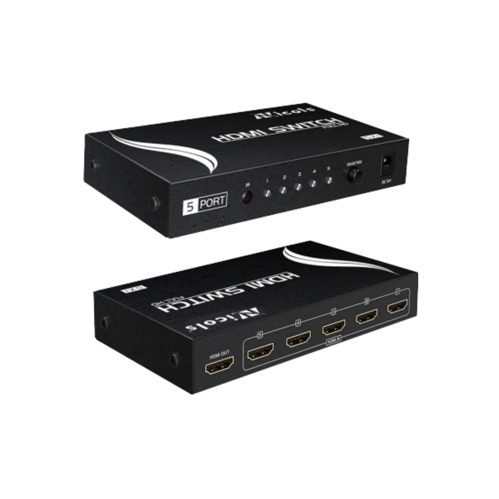 Switch HDMI 5X1 con Control 4K 30Hz Homologado