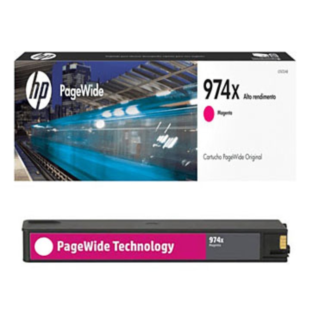 Cartucho Original De Tóner HP 974X Magenta alto rendimiento 7.000 págs